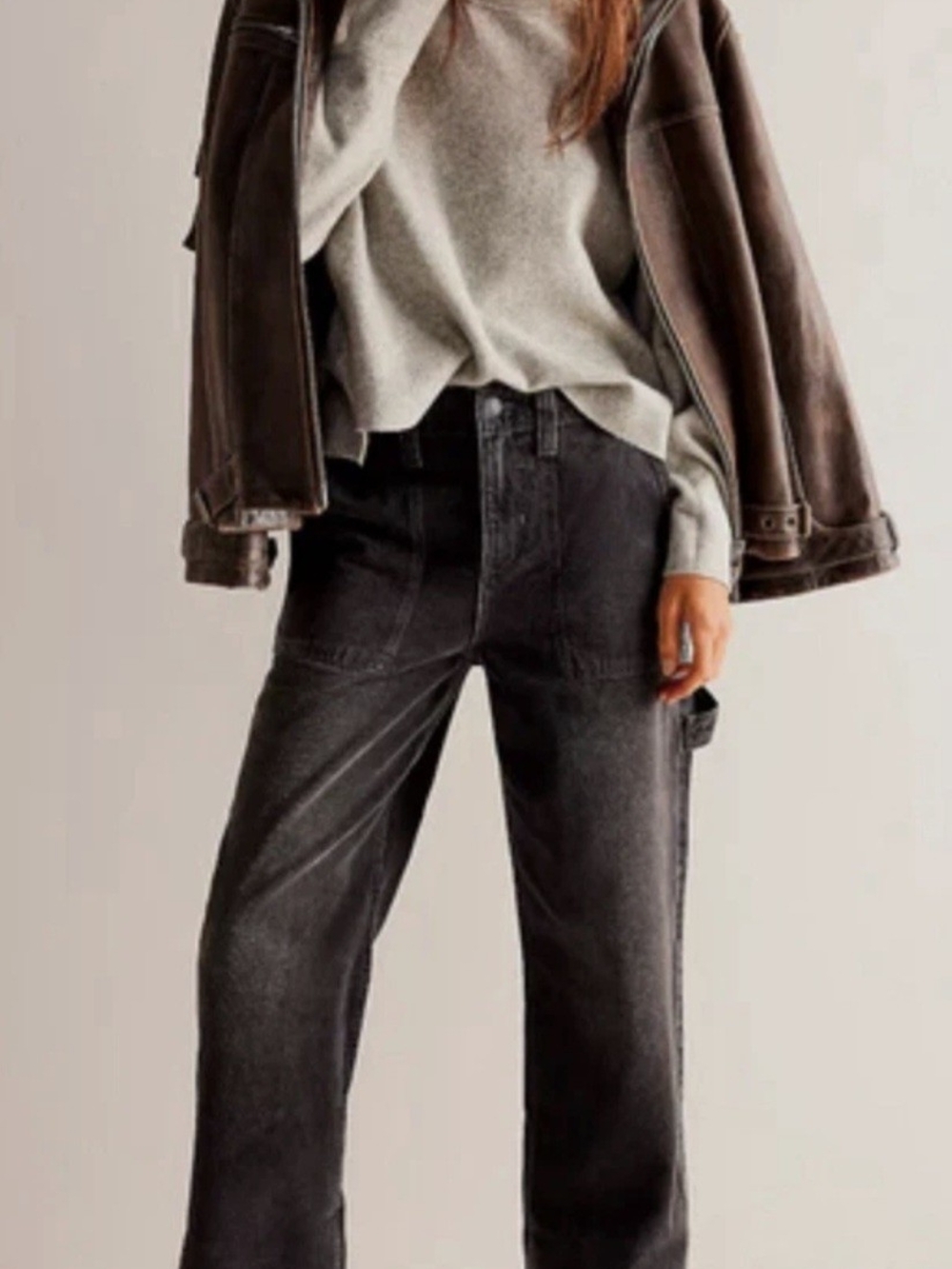 Free People Major Leagues Mid Rise Cuffed Crop Jeans - Picture 2 of 2